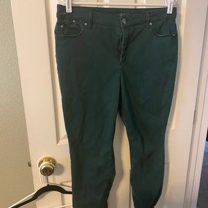 Chico’s green jeggings. 2.5petite